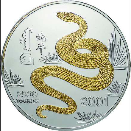 大型銀貨】モンゴル銀貨 蛇図 シルバーコイン 5オンス 2001年 | mdh.com.sa