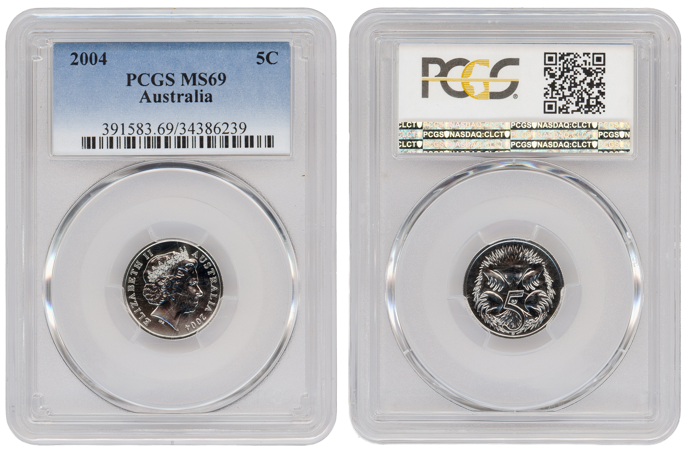 Five Cent, 2004, PCGS MS69