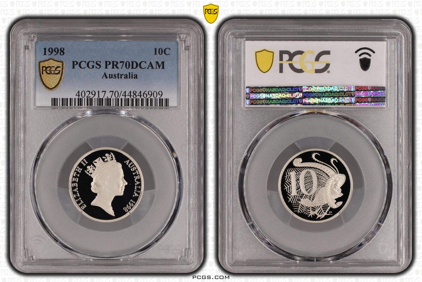 1998 Australia Ten Cent, 10c PCGS - PR70DCAM POP 21/0 -909