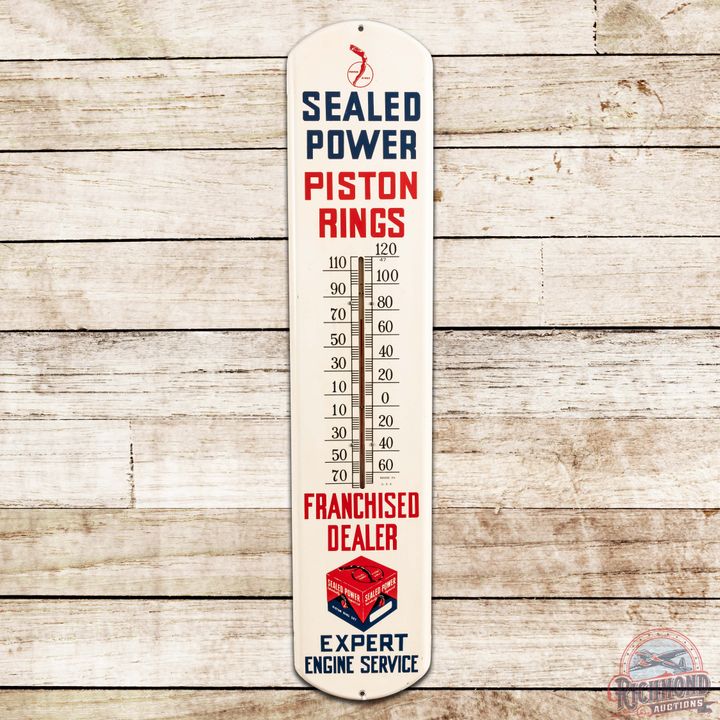 Sealed Power Piston Rings Franchise Dealer SST Thermometer Sign w/ Logo