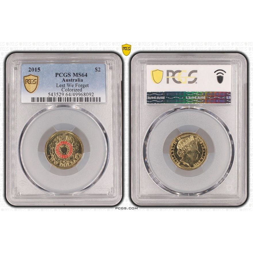 Lest We Forget Colorized, Two Dollar, 2015, PCGS MS64