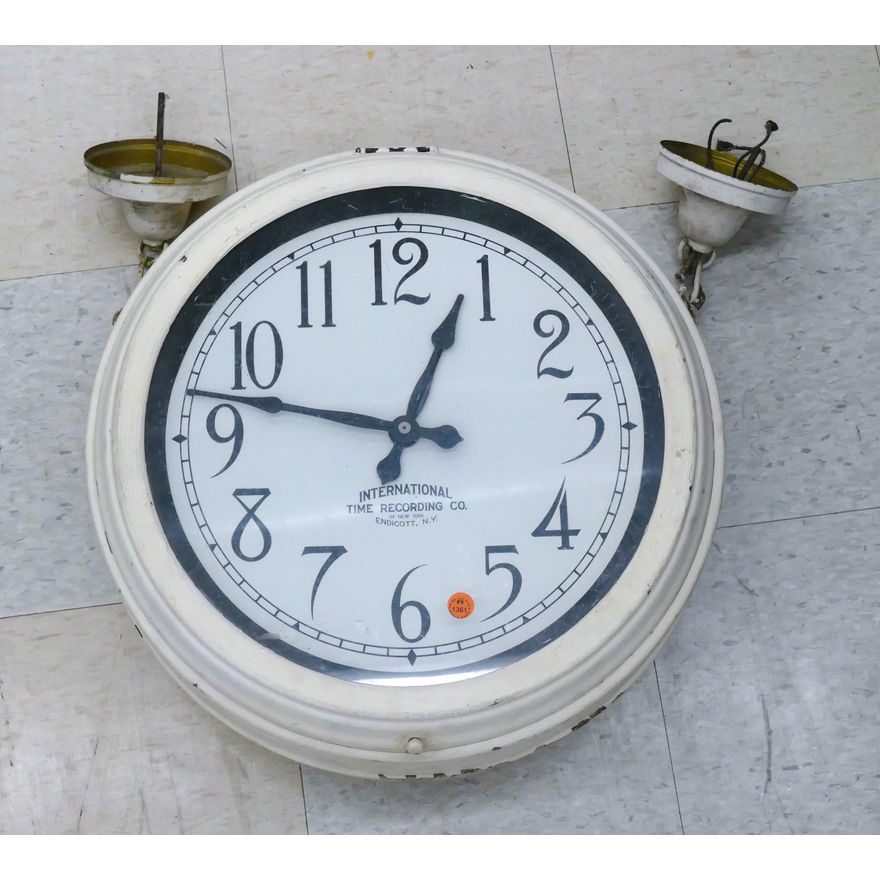 International Time Recording Co. Double Hanging Store Clock