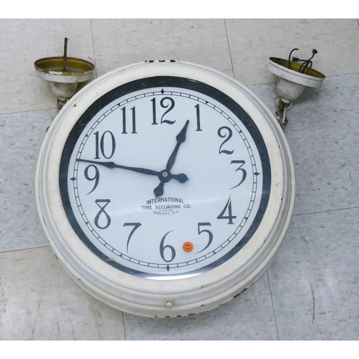 International Time Recording Co. Double Hanging Store Clock