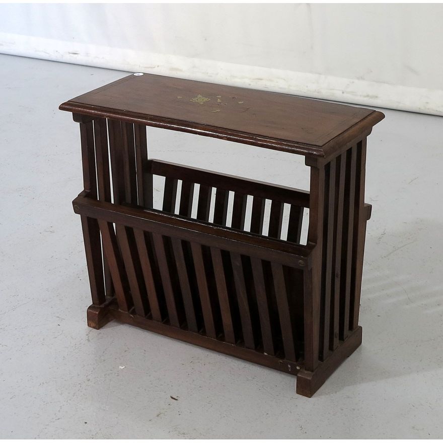 BRASS INLAID MAGAZINE RACK