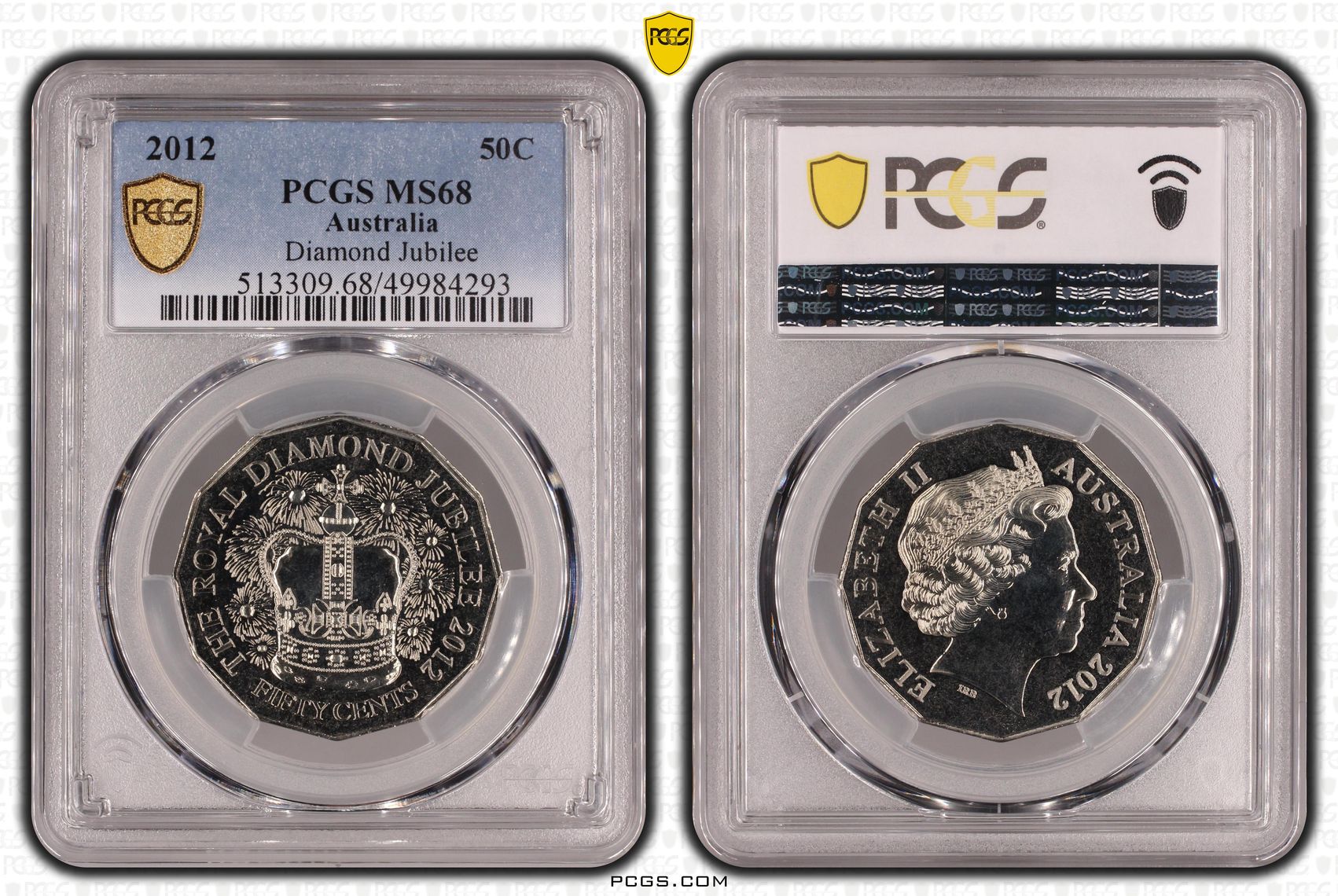 Diamond Jubilee , Fifty Cent, 2012, PCGS MS68