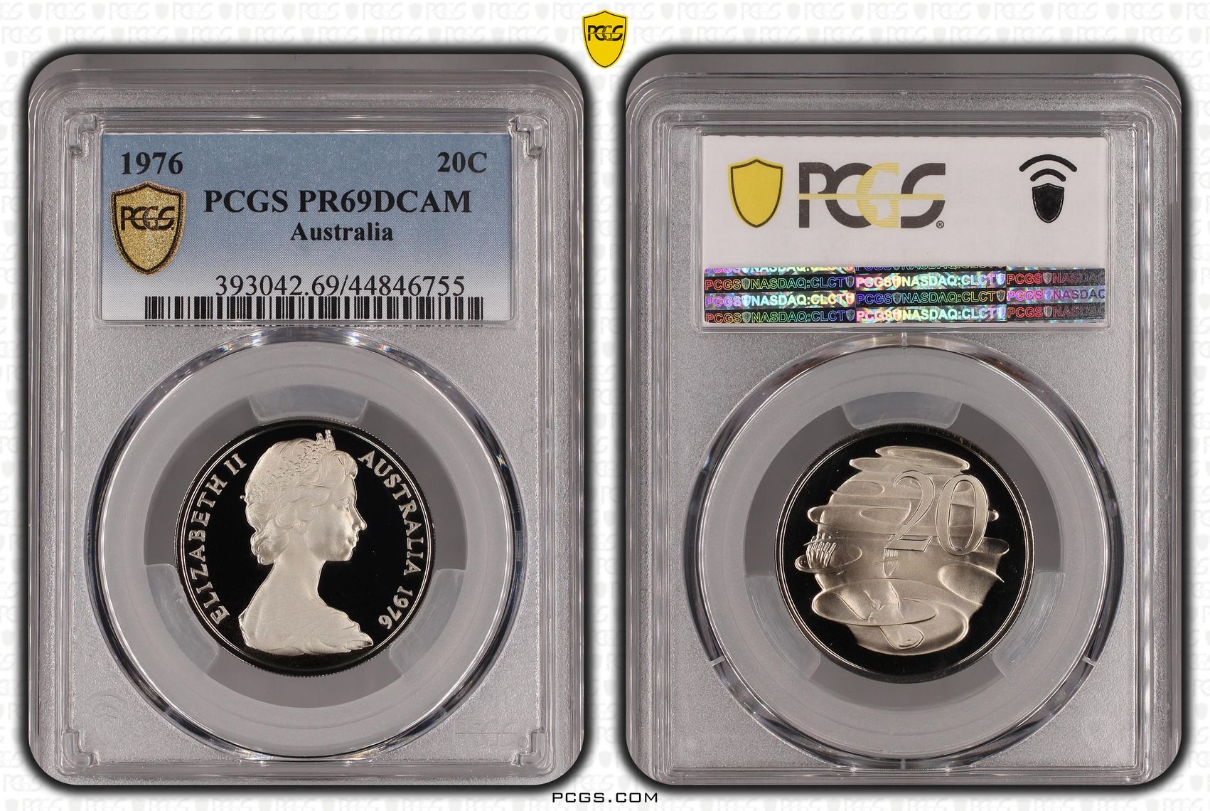 1976 Australia Twenty Cent, 20c PCGS - PR69DCAM -755