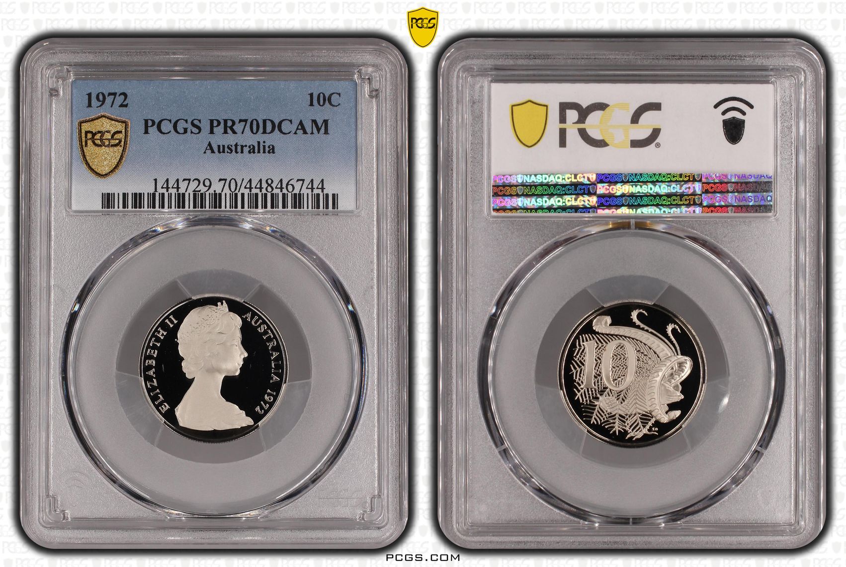 1972 Australia Ten Cent, 10c PCGS - PR70DCAM POP 3/0 -744
