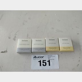 BE.BARE LOTION BODYWASH BAR MINI 20G (PACK OF 4) WITH SMALL TRAVEL TIN - VANILLA CITRUS LOTION BAR AND PEPPERMINT TEA TREE BODYWASH