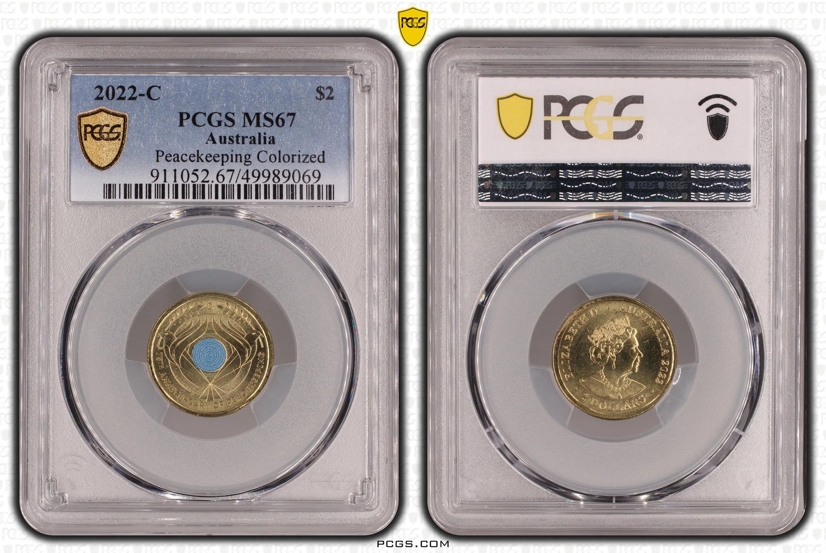 Peacekeeping Colorized , Two Dollar, 2022-C, PCGS MS67