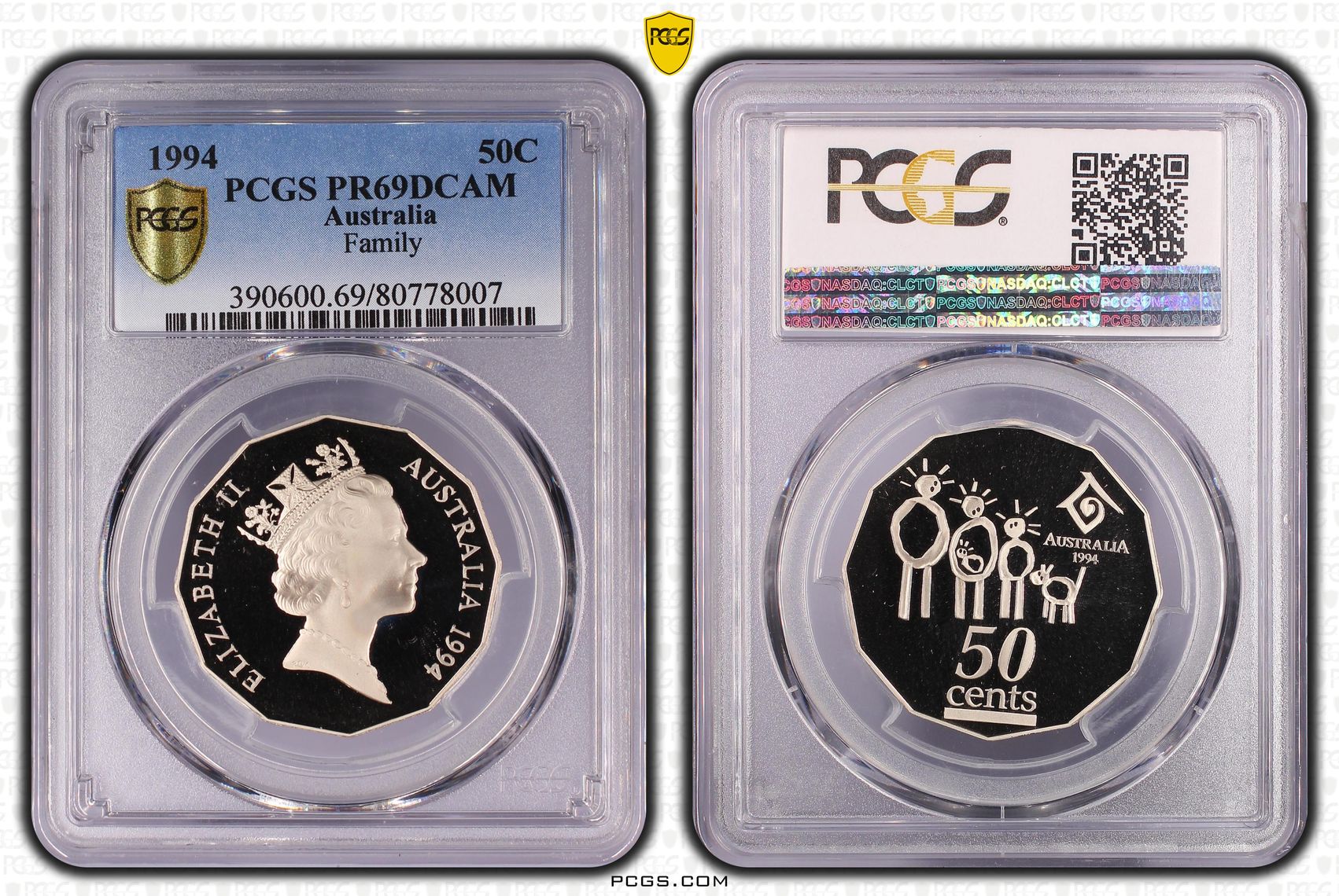 Elizabeth II, Family , Fifty Cent, 1994, PCGS PR69DCAM