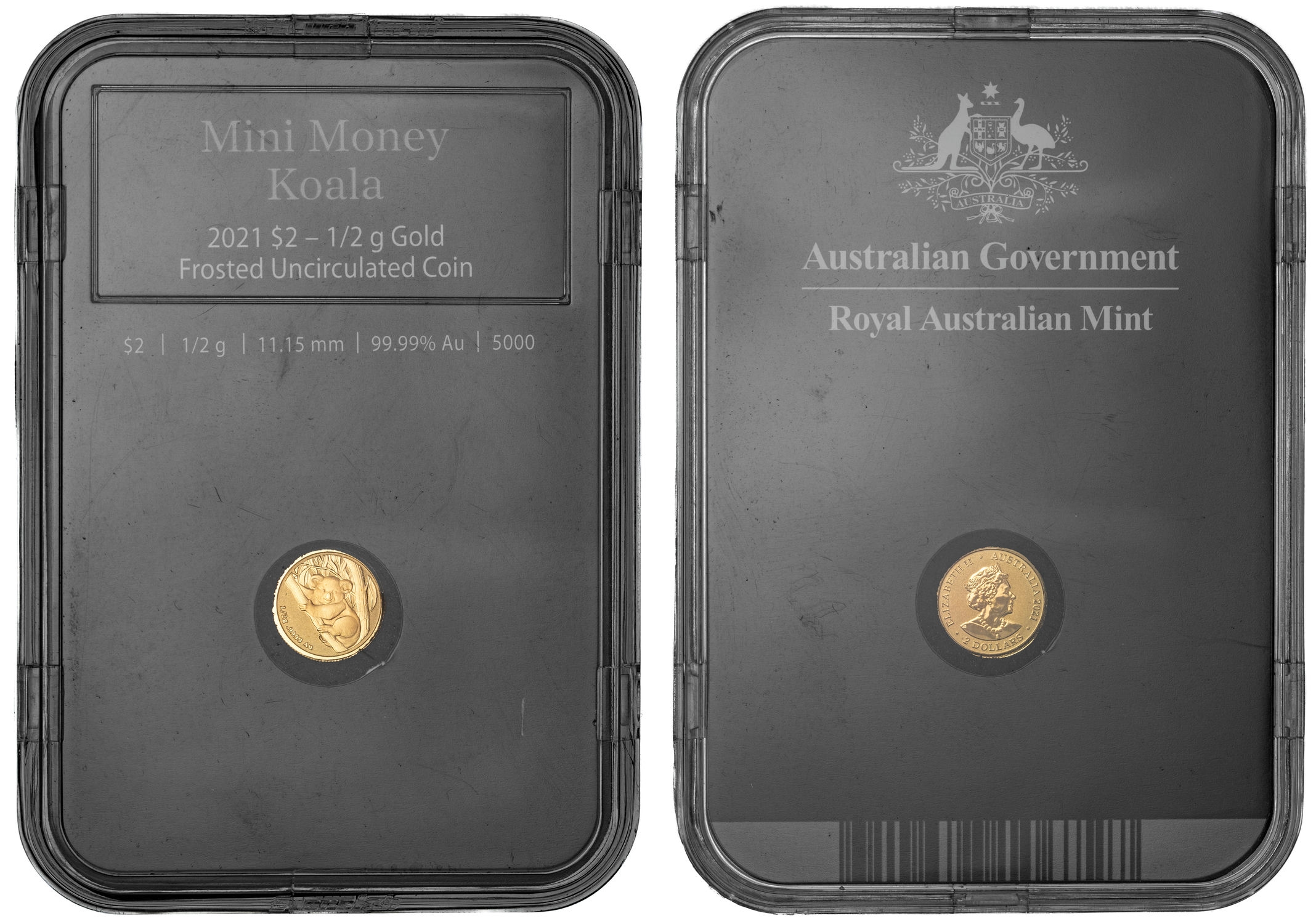 454 · Elizabeth II, Mini Money Koala, Two Dollars, 2021,  UNC
