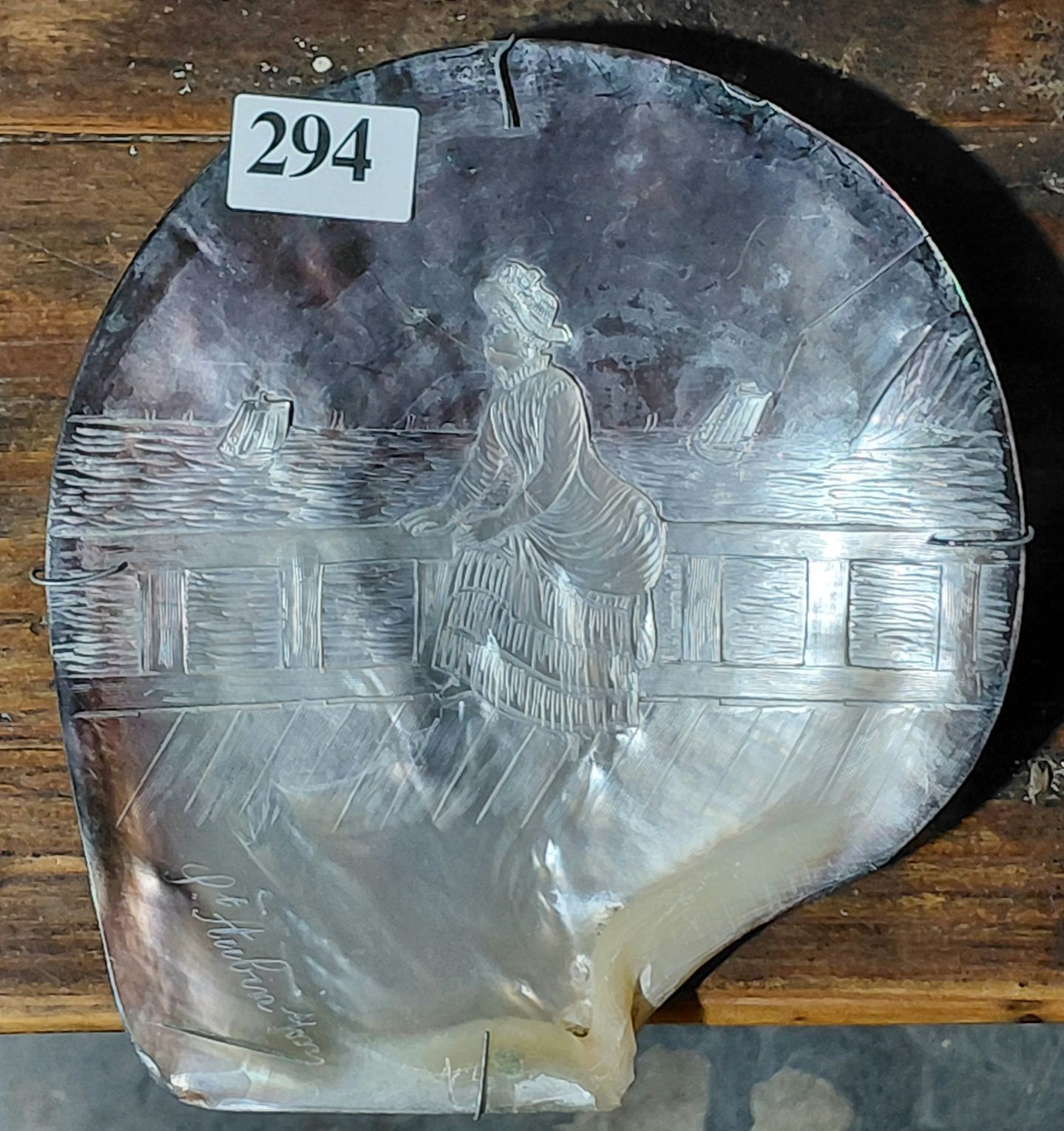Antique Carved Shell