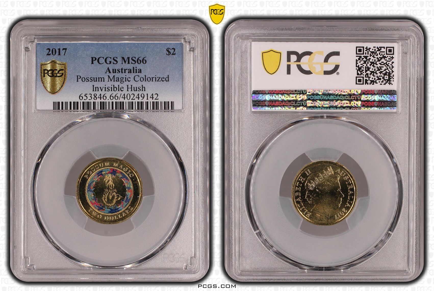 Possum Magic - Invisible Hush , Two Dollar, 2017, PCGS MS66