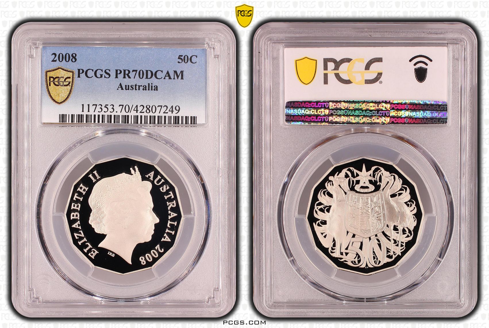 Fifty Cent, 2008, PCGS PR70DCAM