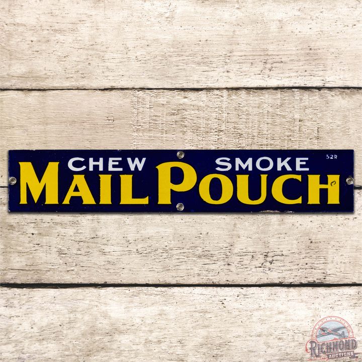 Chew Smoke Mail Pouch Tobacco SS Porcelain Sign