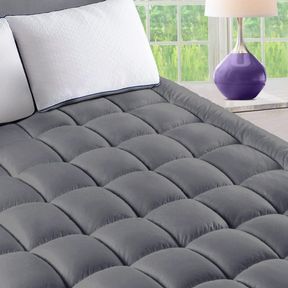 TEXARTIST MATTRESS PAD KING MATTRESS TOPPER PILLOW TOP COOLING, QUILTED FITTED MATTRESS COVER KING MATTRESS PROTECTOR, SOFT KING B