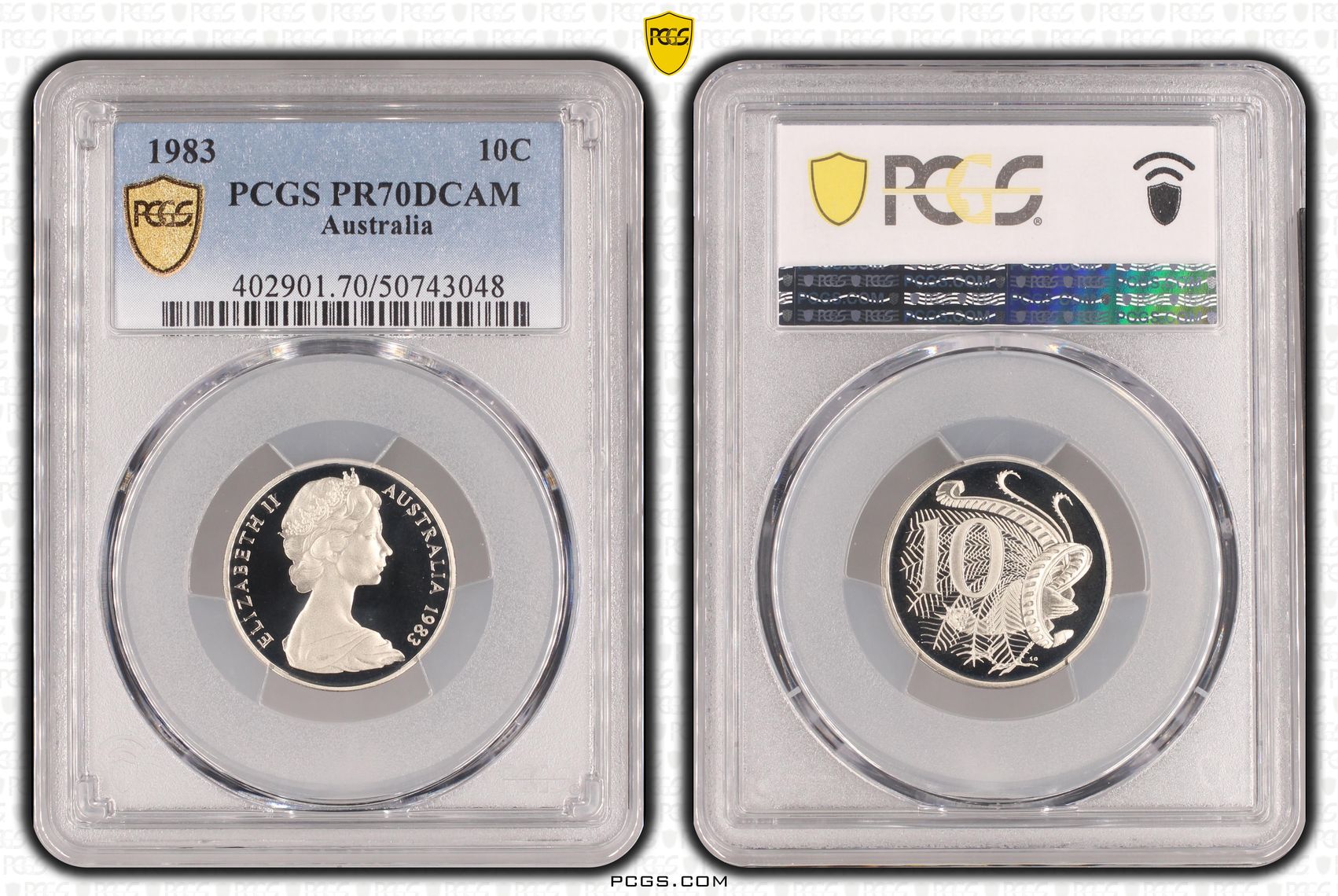 Ten Cent, 1983, Pcgs Pr70dcam