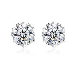 Certified 1 Carat Moissanite Diamond Stud Earrings in 925 Sterling Silver |