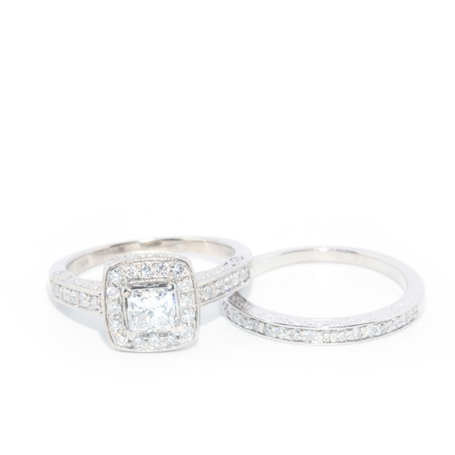 Diamond Two Piece 14ct Gold Ring Set