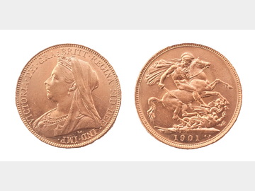 1901 Queen Victoria Old Head Melbourne Mint Gold Sovereign.