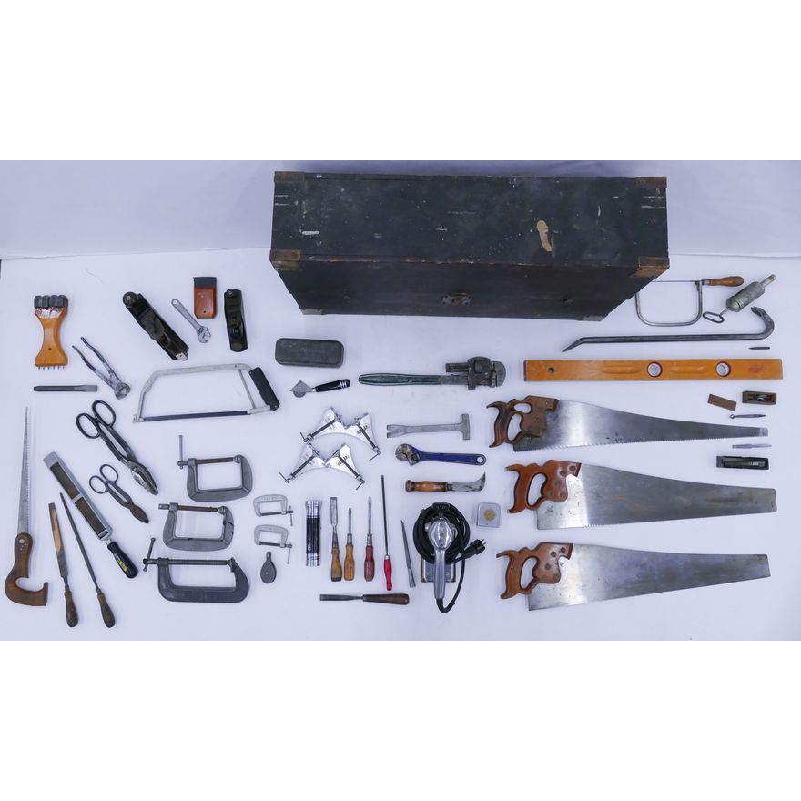 Large Group Vintage Hand Tools & Tool Chest
