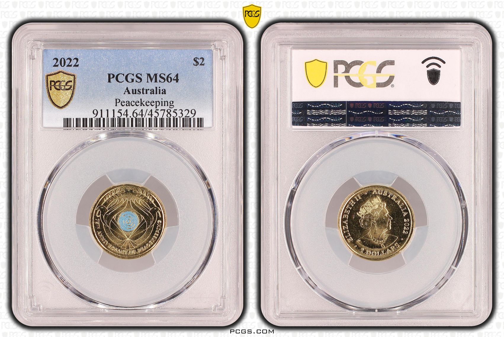 Peacekeeping, Two Dollar, 2022, PCGS MS64