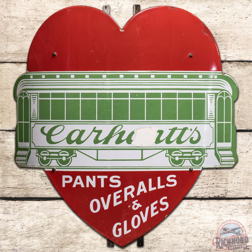 Carhartt's Pants Overalls & Gloves Curved SSP Sign w/ Bracket - 7.5