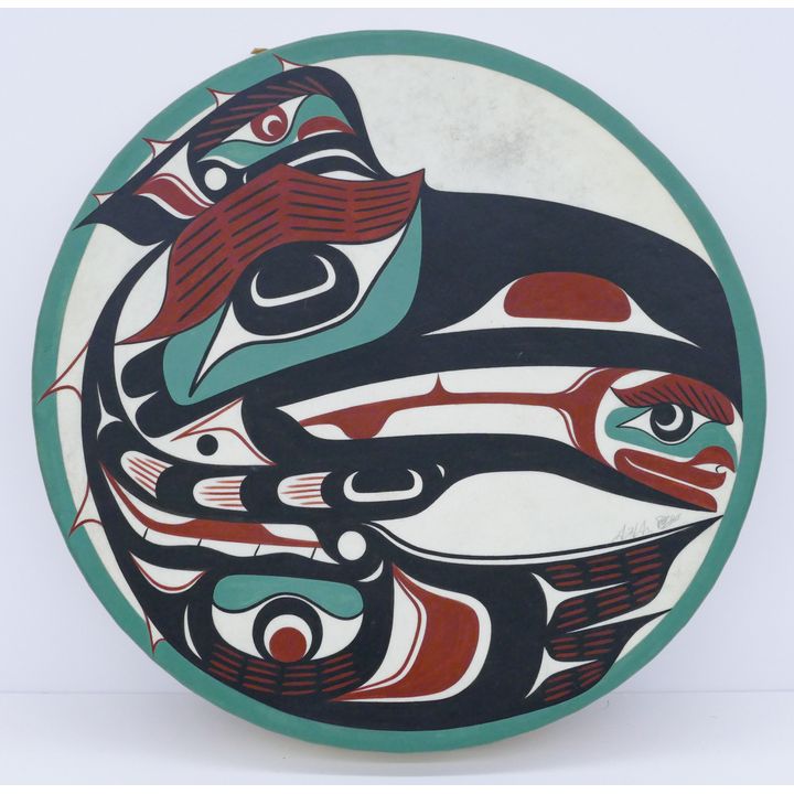 George Hunt Jr. ''Raven of the Sea'' 1990 Drum