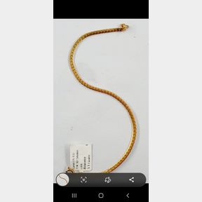 GOLD PLATED 19CM SNAKE LINK BRACELET - 3.1 GRAM - 51929/11776