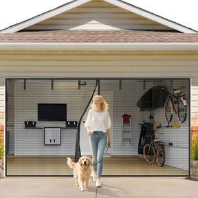 16 7 FT VIOMORL GARAGE DOOR SCREEN 2 CAR 16X7FT GARAGE SCREEN DOOR,UPGRADED PET MESH STRONGER THAN FIBERGLASS AND POLYESTER,HEAVY