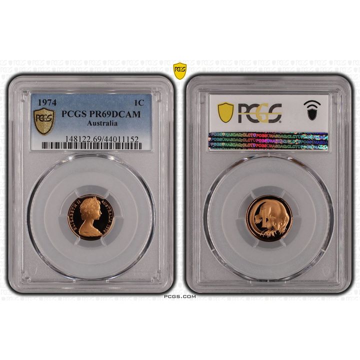 1974 Australia One Cent, 1c PCGS - PR69DCAM -152