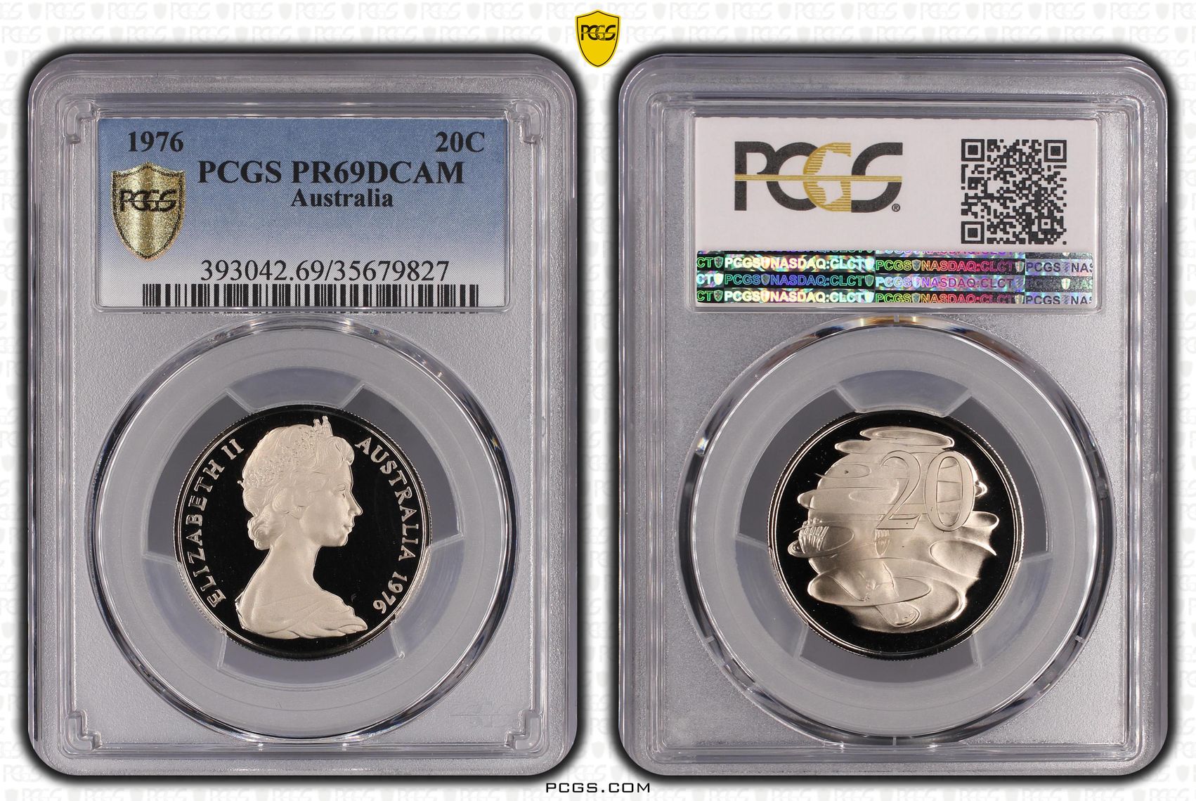 Twenty Cent, 1976, PCGS PR69DCAM