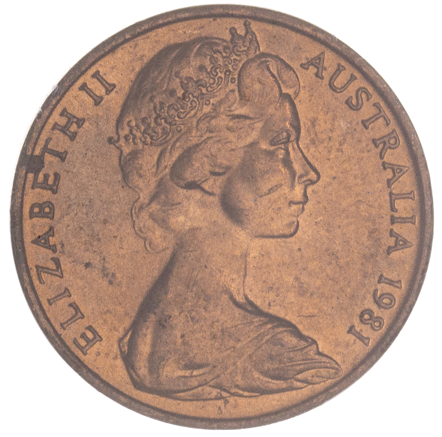 Elizabeth II, Two Cents, 1981, PCGS MS 64RD