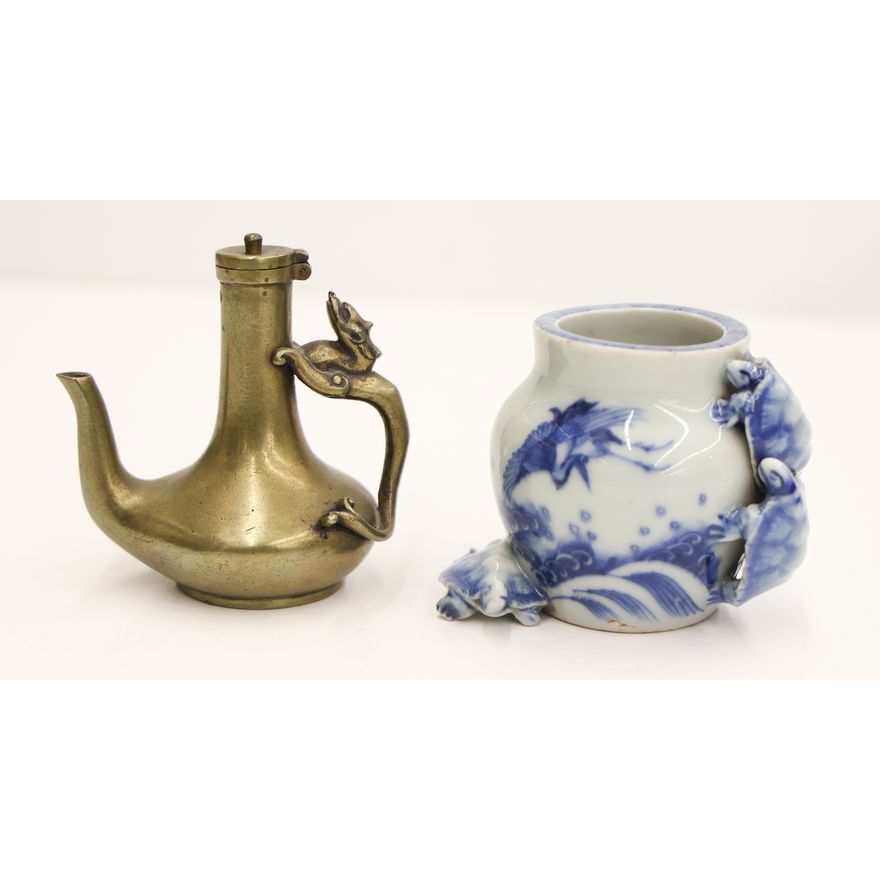 2pc Japanese Water Dropper and Ink Pot