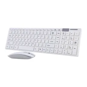 Ultra thin White Wireless Keyboard Mouse K 06 Keyboard dock | E + D + C KEYS DEFECTIVE