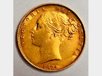 1874 VICTORIA MELBOURNE MINT SHIELD GOLD SOVEREIGN