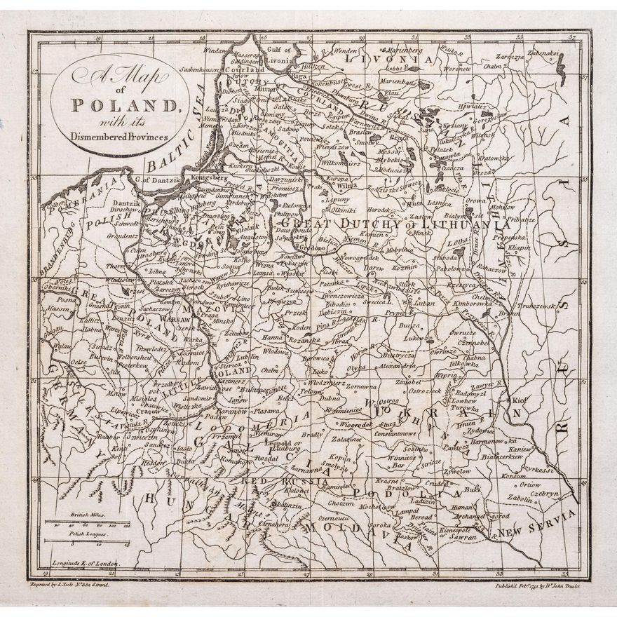 Samuel John Neele | A Map of Poland with its Dismembered Provinces