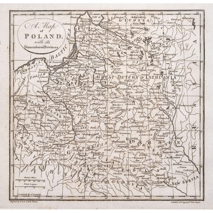 Samuel John Neele | A Map of Poland with its Dismembered Provinces