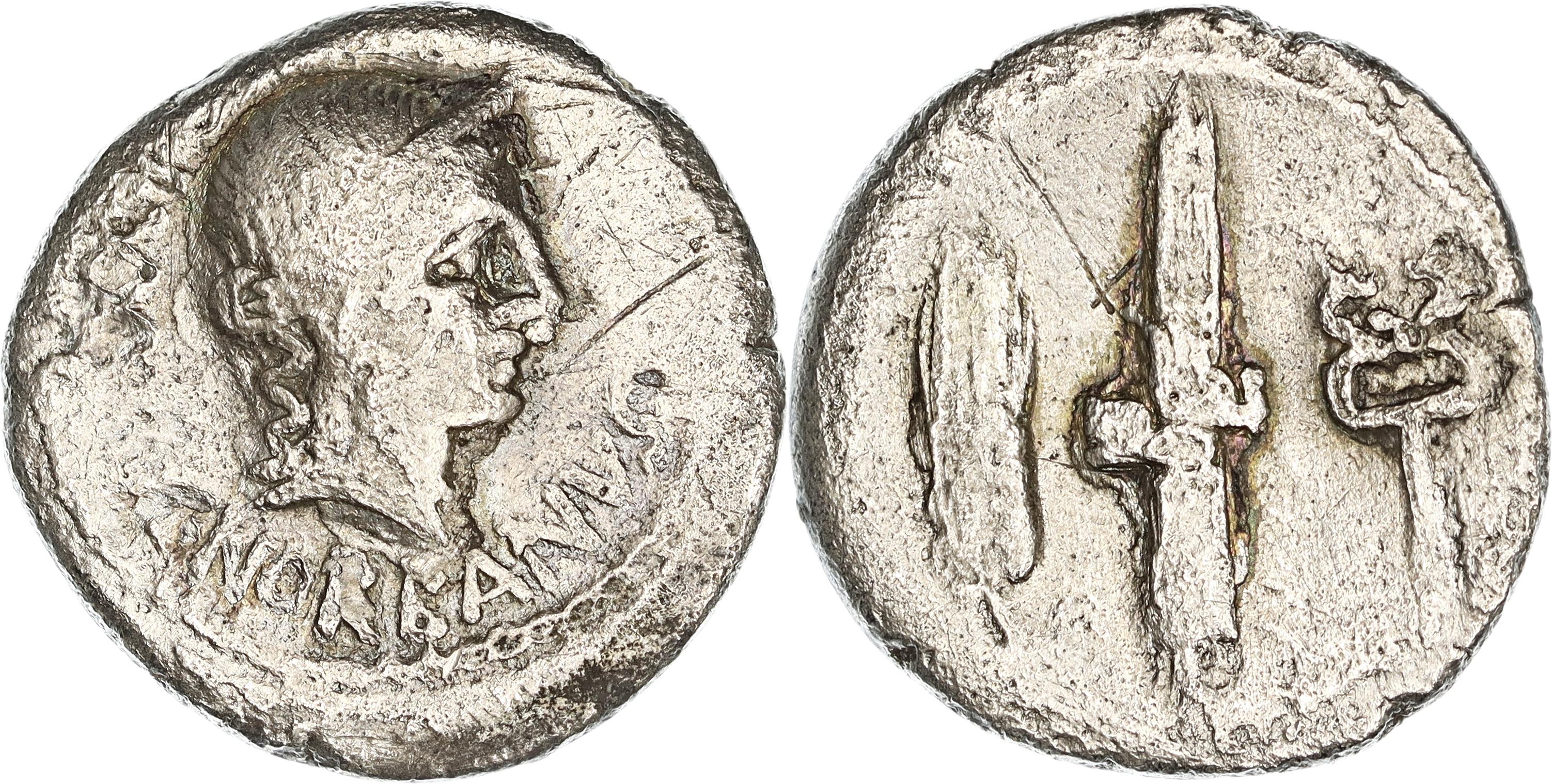 Roman Republic, C. Norbanus C.f., Silver Denarius, 83 BC, F