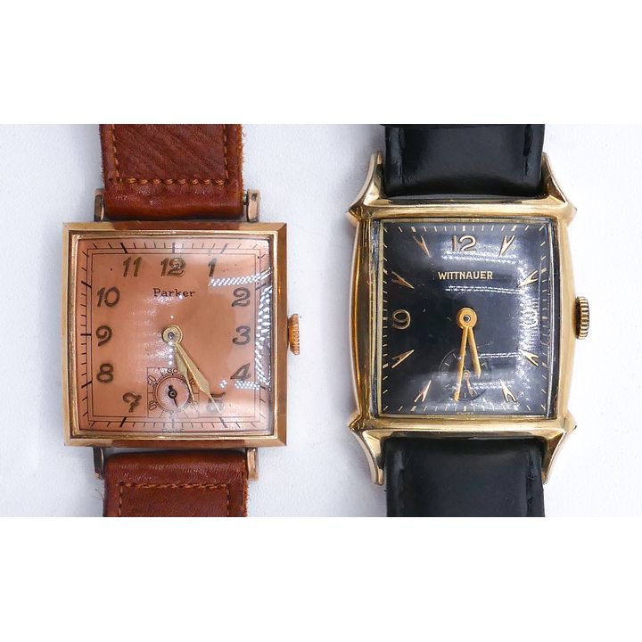 Box 2pc Vintage Men's Wittnauer & Parker Wrist Watches