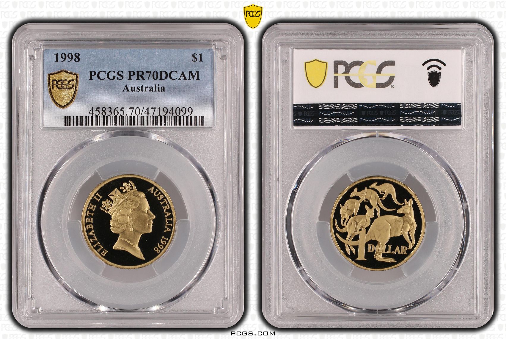 Elizabeth II, Pop 15/0, One Dollar, 1998, PCGS PR70DCAM