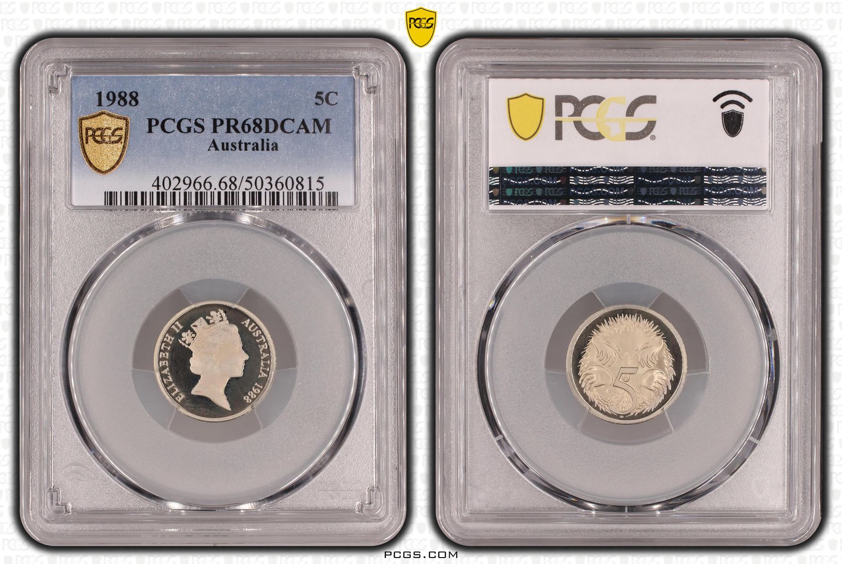 Five Cent, 1988, PCGS PR68DCAM