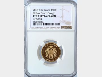 2013 TRISTAN DA CUNHA SOVEREIGN OF PRINCE GEORGE PF70 ULTRA CAMEO