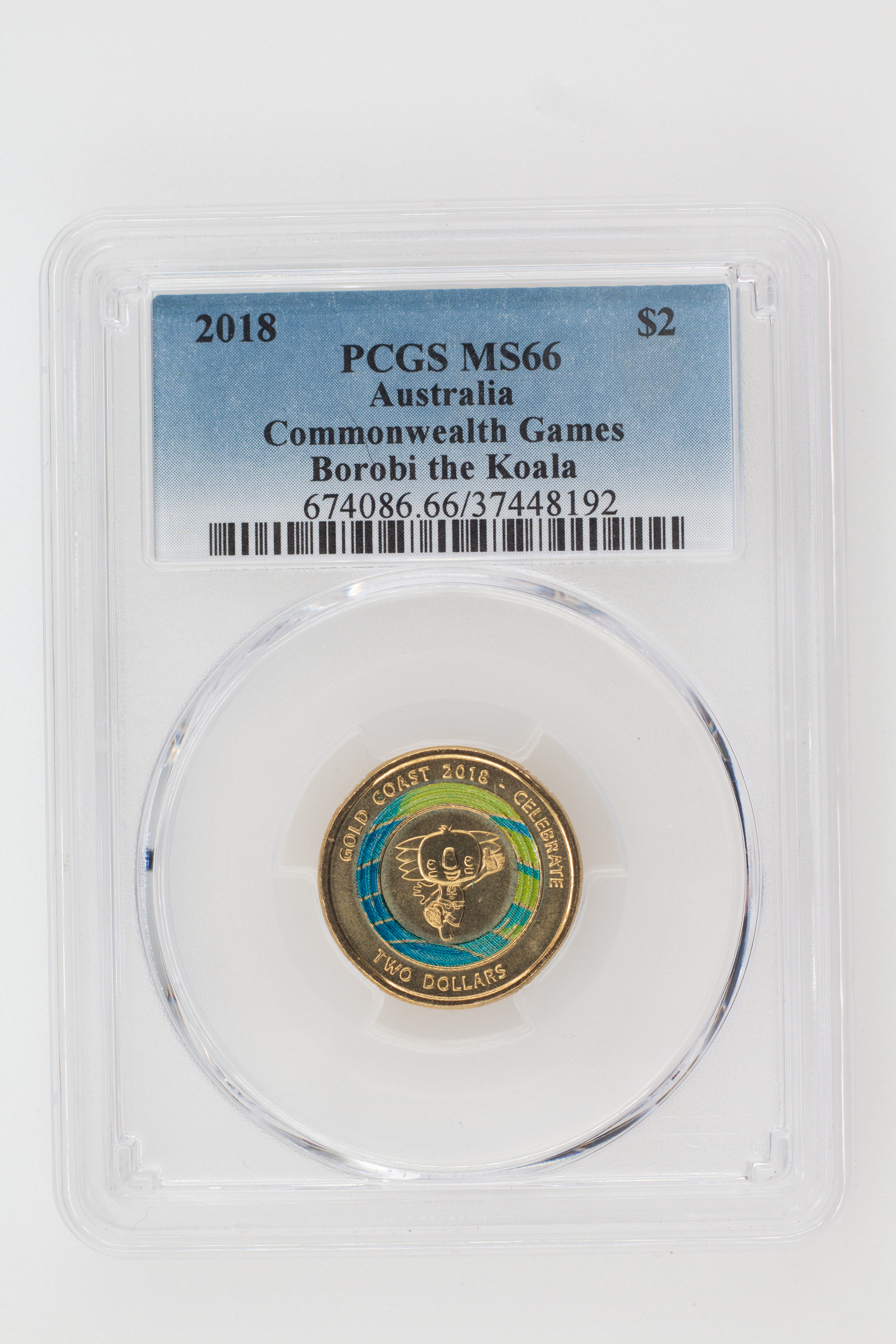 2018 Australia Two Dollar, $2 Commonwealth Games - Borobi the Koala PCGS - MS66 -192