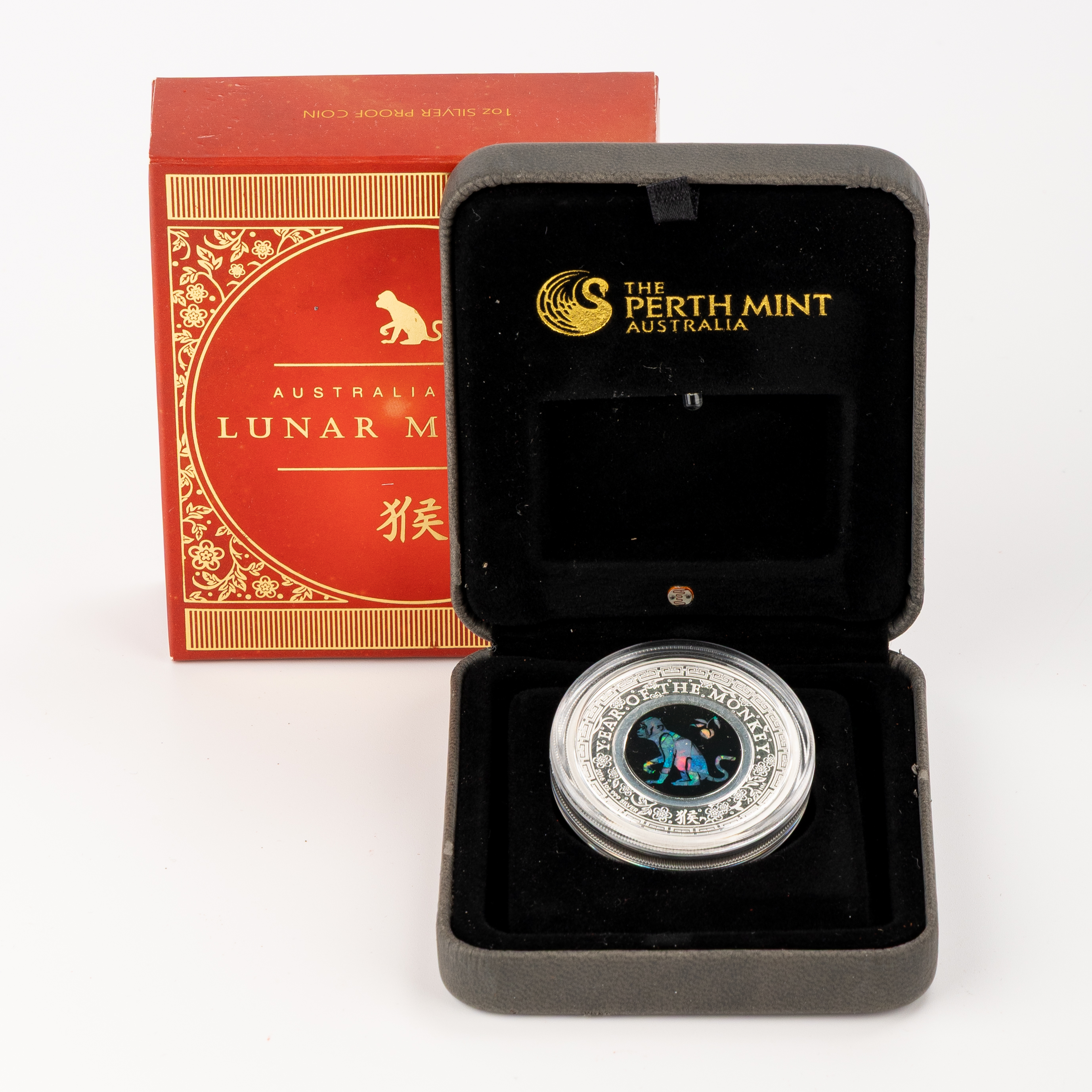 13 · Year of the Monkey Opal 1oz Silver Proof, One Dollar, 2016