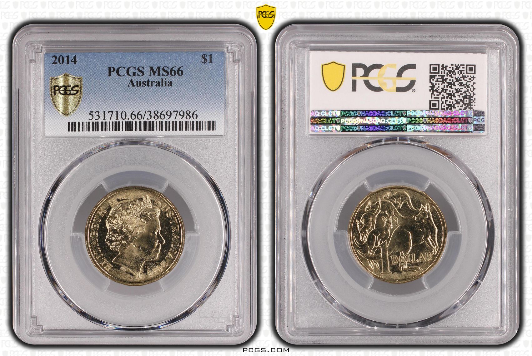 One Dollar, 2014, PCGS MS66