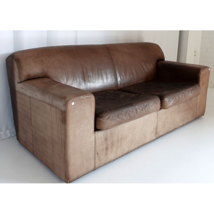 CORICRAFT LEATHER SLEEPER COUCH