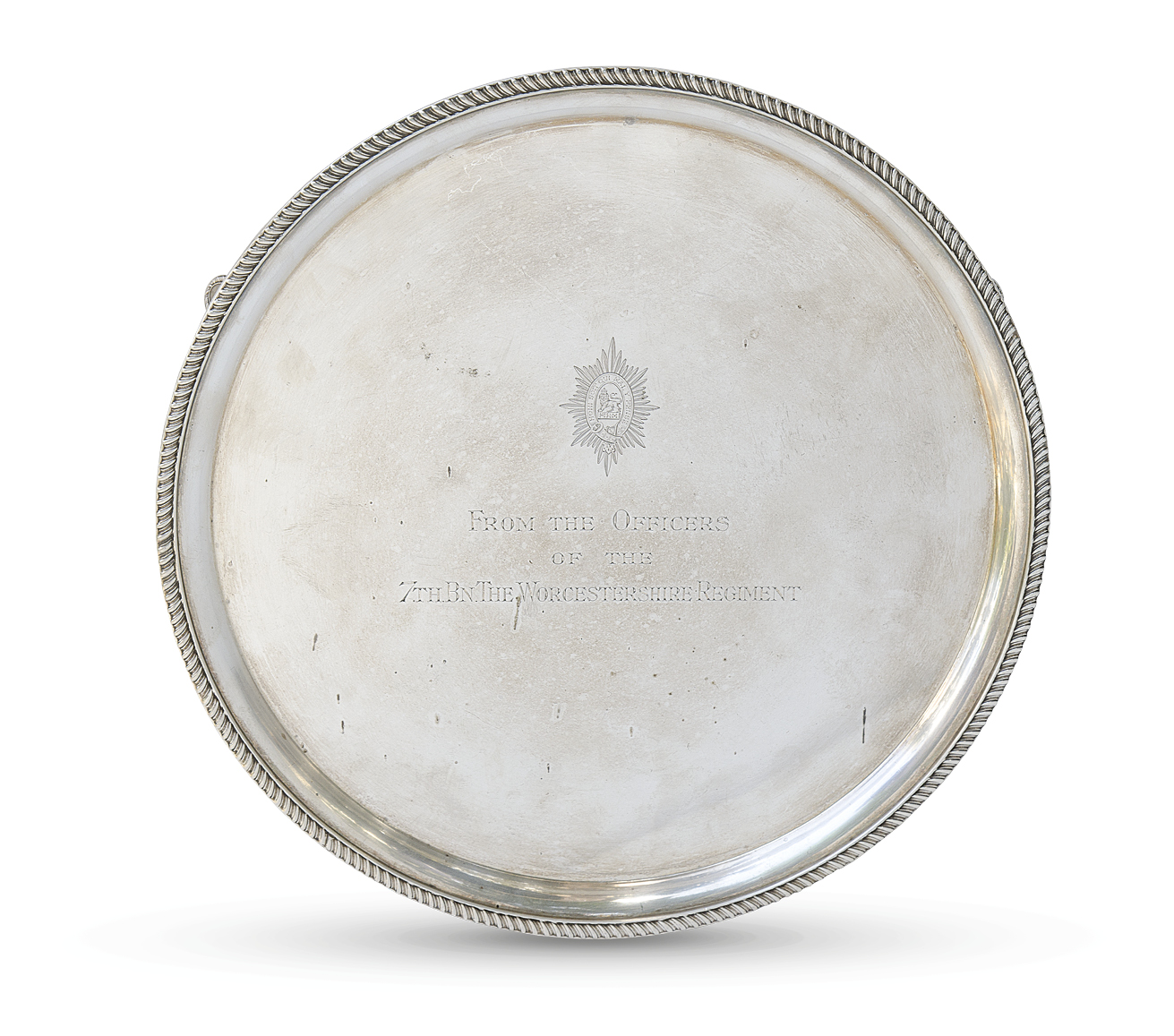 A circular salver