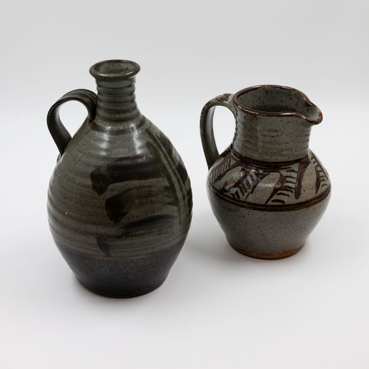 Peter Stichbury - Stoneware wine bottle and jug