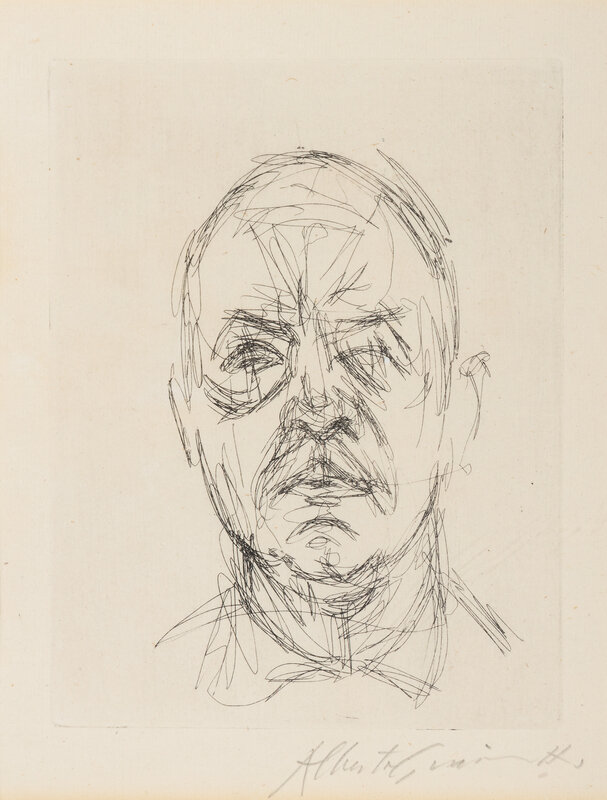 Alberto Giacometti
(Swiss, 1901-1966)
Portrait du célèbre Orbandale (from Les Douze portraits du célèbre Orbandale), 1962